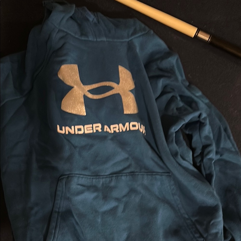 Under Armour Blue Hoodie with silver Logo